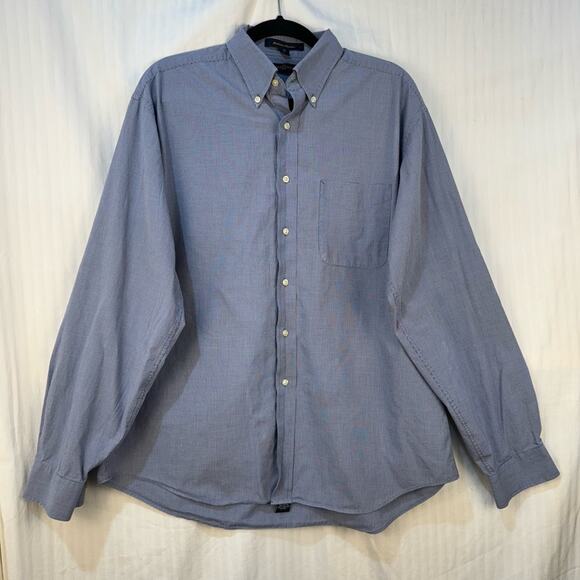 Tommy Hilfiger American Classics Blue/White Long-Sleeve Button-Down Men’s Large - Picture 1 of 10